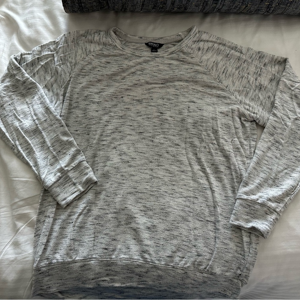 Buffalo David Bitton Light Gray Knit Top